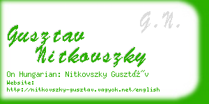 gusztav nitkovszky business card